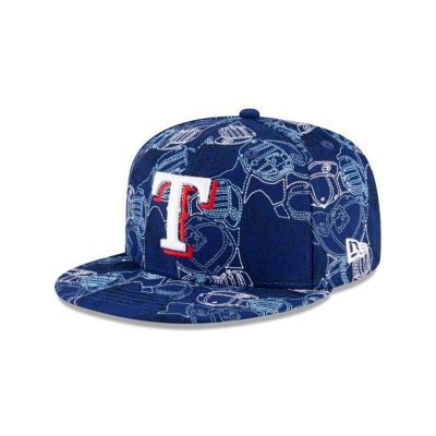 Sapca New Era Texas Rangers MLB Chaos 59FIFTY Fitted - Albastri